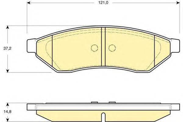Комплект тормозных колодок, диско 6133469 GIRLING