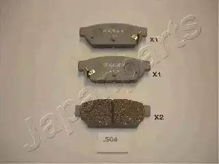Комплект тормозных колодок, диско PP504AF JAPAN PARTS GROUP