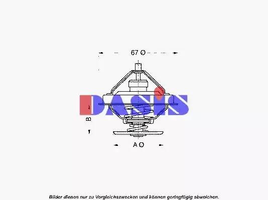 Термостат, охлаждающая жидкость 751896N AKS DASIS