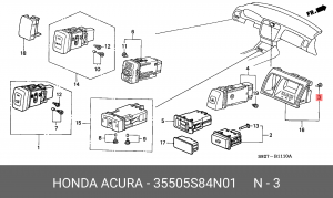 Лампа 35505S84N01 HONDA