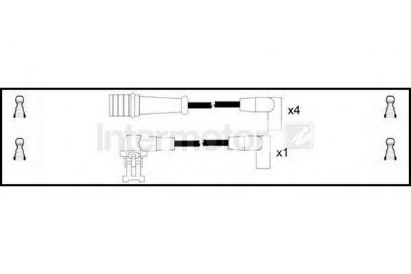 Ккомплект проводов зажигания 73754 STANDARD
