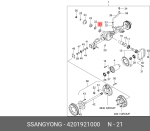 Подшипник 4201921000 SSANG YONG