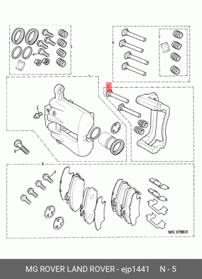 Кронштейн, корпус скобы тормоза EJP1441 MG ROVER LAND ROVER
