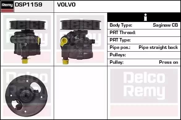 Гидравлический насос, рулевое управление DSP1159 DELCO REMY