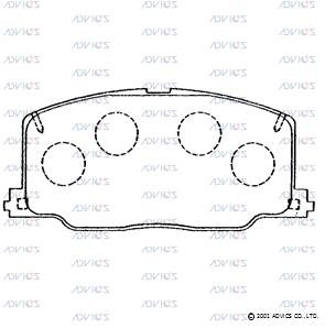 Колодки тормозные дисковые SN617P ADVICS