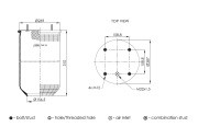 Баллон пневматического амортизатора ABM74033A TIPTOPOL