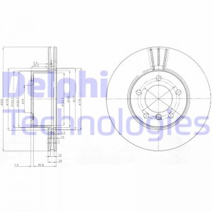 Тормозной диск BG3998 DELPHI