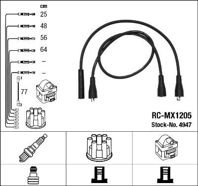 Ккомплект проводов зажигания 4947 NGK NTK