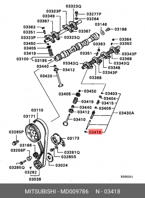 Прокладка, впускной коллектор MD009786 MITSUBISHI
