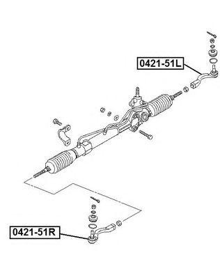 Наконечник рулевой тяги 0421-51L ASVA