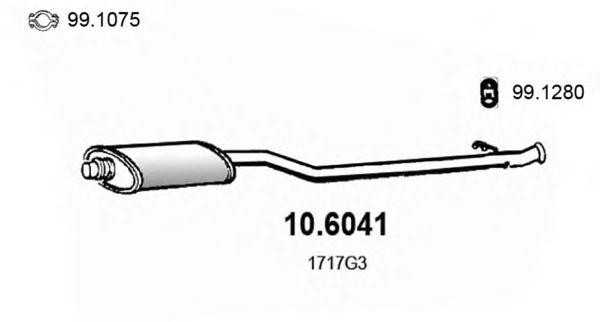 Средний глушитель выхлопных газов 106041 ASSO