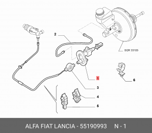 Цилиндр сцепления главный 55190993 ALFA FIAT LANCIA