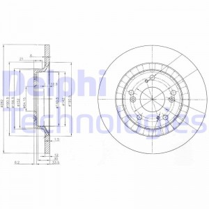 Тормозной диск BG3795 DELPHI
