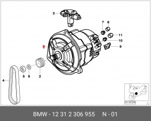 Генератор 12 31 2 306 955 BMW