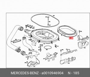 Фильтр воздушный A 001 094 69 04 MERCEDES BENZ