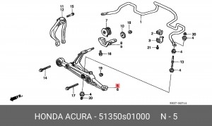 Рычаг независимой подвески колеса, подвеска колеса 51350-S01-000 HONDA