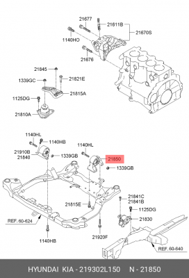 Подушка двигателя 219302L150 HYUNDAI KIA