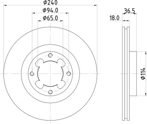 Тормозной диск MDC805 MINTEX