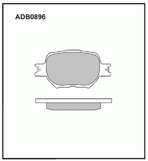 Колодки тормозные дисковые ADB0896 ALLIED NIPPON
