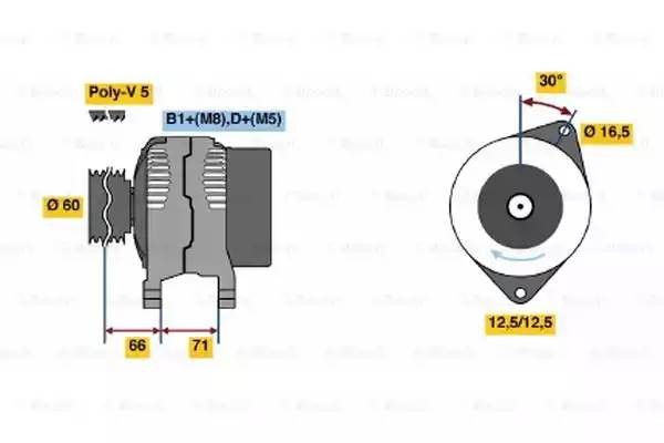 Генератор 0 124 325 145 BOSCH