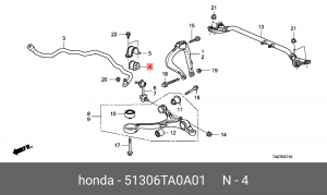 Втулка стабилизатора 51306-TA0-A01 HONDA