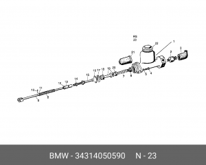 Ремкомплект, главный тормозной цилиндр 34 31 4 050 590 BMW
