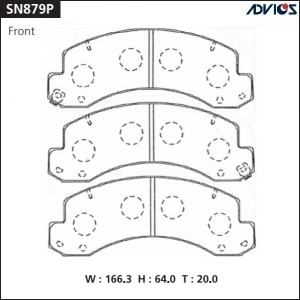 Колодки тормозные дисковые SN879P ADVICS