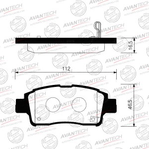 Колодки тормозные дисковые AV835 AVANTECH