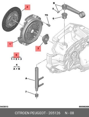 Комплект сцепления 2051 26 CITROEN PEUGEOT