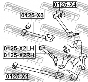 Рычаг подвески 0125-X2LH FEBEST