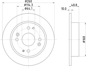 Тормозной диск MDC820 MINTEX