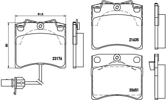 Комплект тормозных колодок, диско P85048 BREMBO