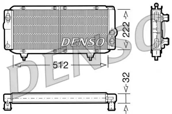 Радиатор, охлаждение двигател DRM21001 DENSO