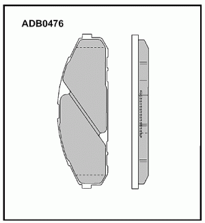 Колодки тормозные дисковые ADB0476 ALLIED NIPPON