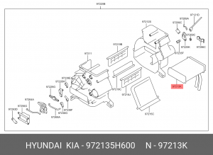 Радиатор отопителя 972135H600 HYUNDAI KIA