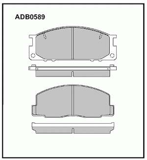 Колодки тормозные дисковые ADB0589 ALLIED NIPPON