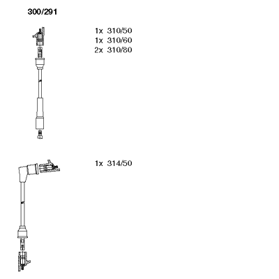 Ккомплект проводов зажигания 300291 BREMI