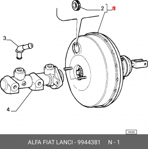 Усилитель тормозной системы 9944381 ALFA FIAT LANCIA