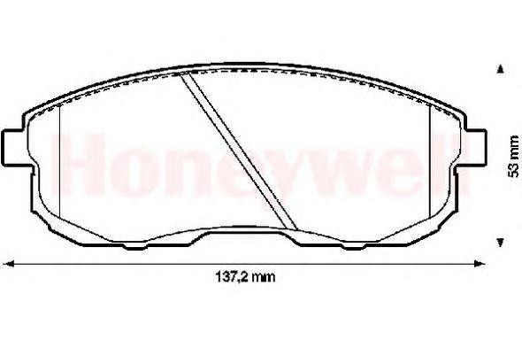 Комплект тормозных колодок, диско 572345B BENDIX JURID