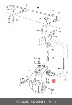 Водяной насос, система очистки окон 823 955 651 PORSCHE