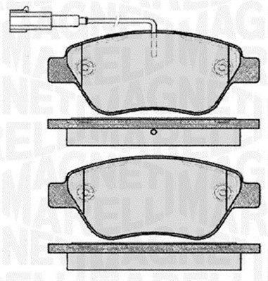 Комплект тормозных колодок, диско 430216170015 MAGNETI MARELLI