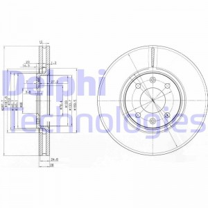 Тормозной диск BG3675 DELPHI
