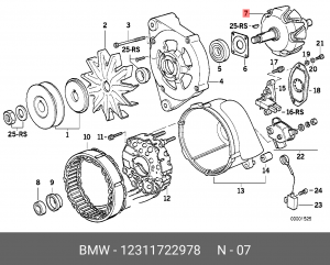 Ротор, генератор 12 31 1 722 978 BMW