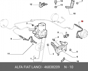 Датчик, частота вращения колеса 46838209 ALFA FIAT LANCIA