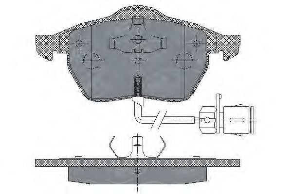 Комплект тормозных колодок, диско SP178 SCT