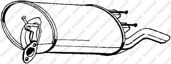 Глушитель выхлопных газов конечный 228-443 BOSAL