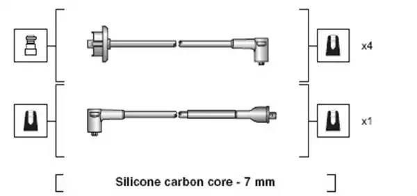 Ккомплект проводов зажигания 941318111005 MAGNETI MARELLI