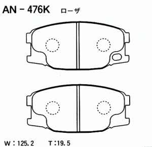 Колодки тормозные дисковые AN476K AKEBONO