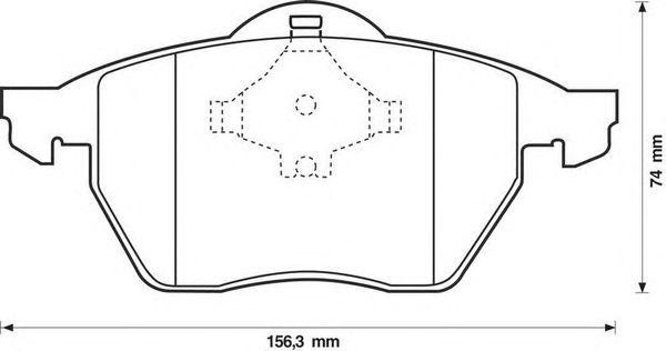 Комплект тормозных колодок, диско 571935B BENDIX JURID