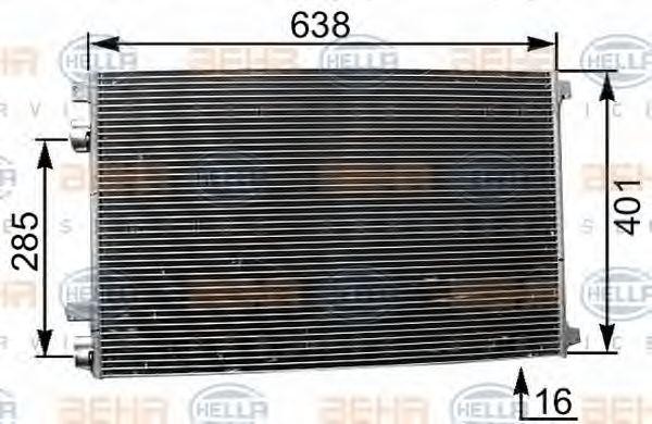 Конденсатор, кондиционер 8FC 351 301-561 HELLA